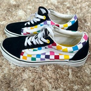 Vans Old Skool Rainbow Checkerboard Shoe Men’s Women’s